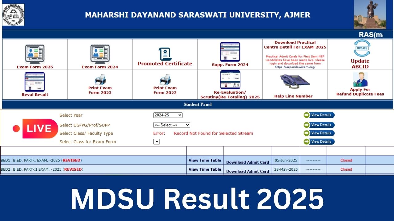 MDSU Result 2025